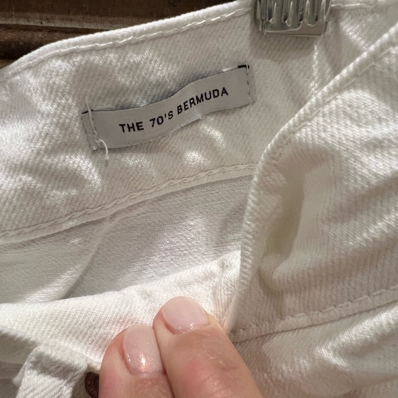 Zara The 70s Bermuda Wide Leg High Rise Jean shorts Size 6 - Picture 5 of 7